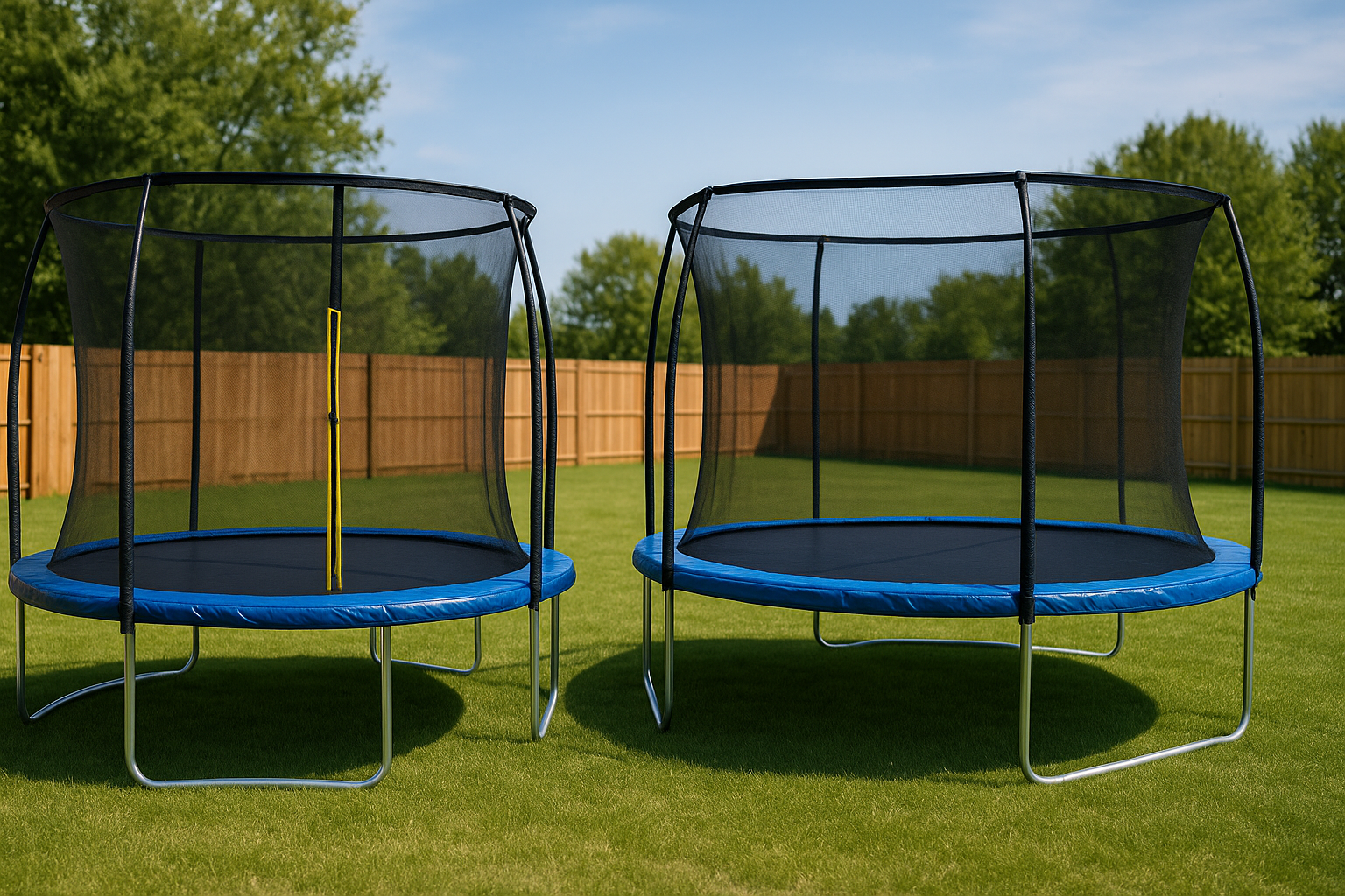 Trampoline avec filet intérieur ou extérieur?