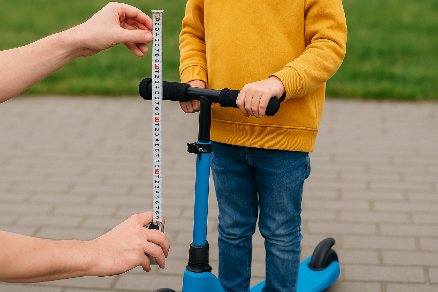 Hauteur du guidon d’une trottinette pour enfant