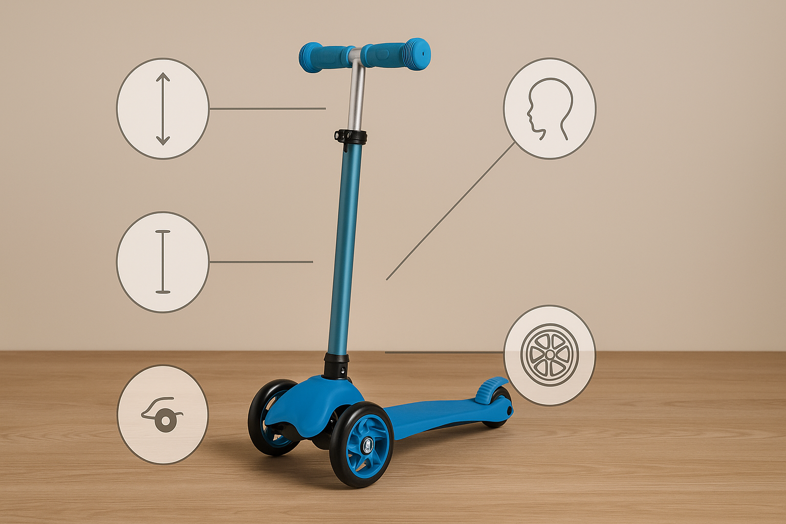 Paramètres de la trottinette pour enfants