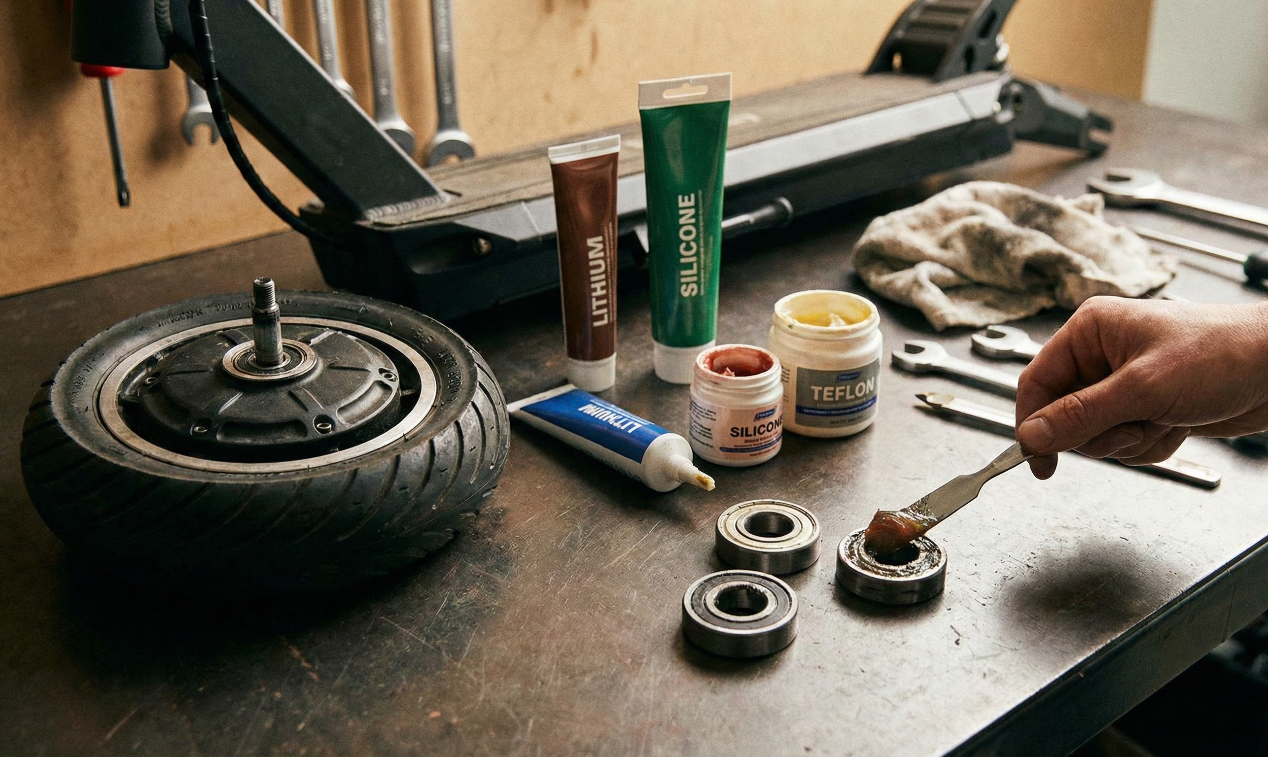 Quel type de lubrifiant choisir pour la trottinette et les roulements?