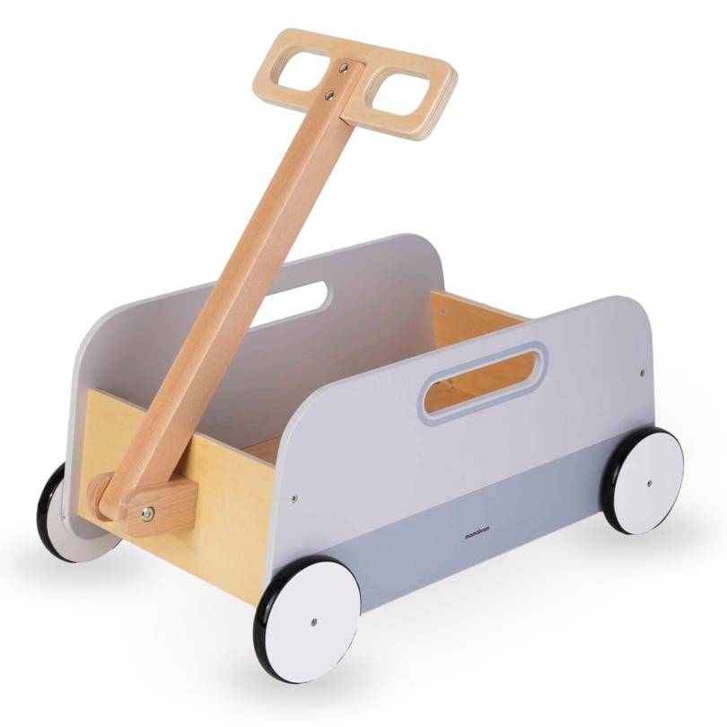 Chariot à jouets en bois - remorque à tirer