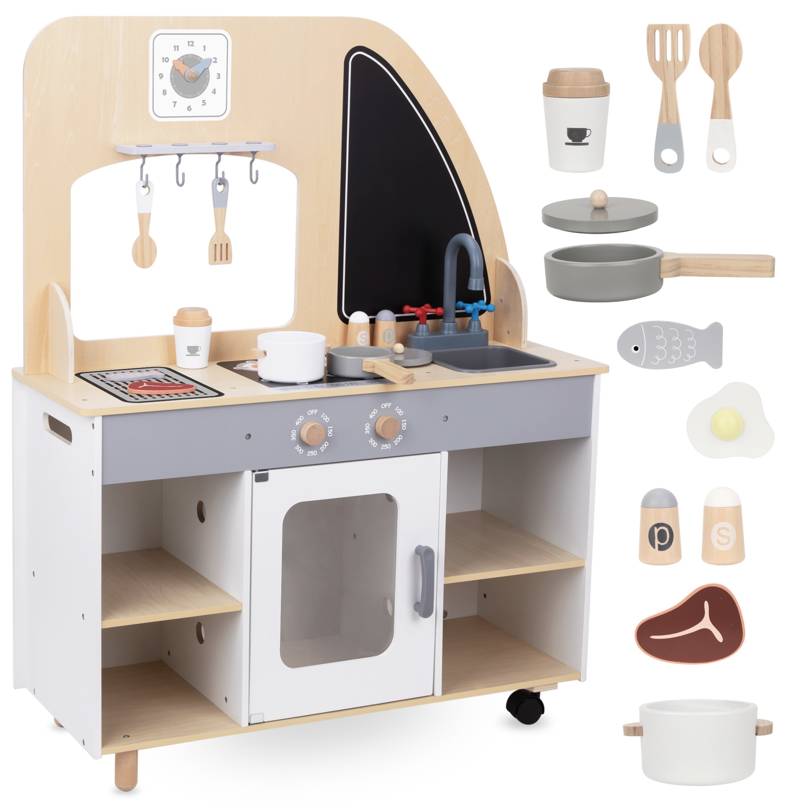 Cuisine jouet en bois pour enfants inc. Accessoires, Jeu de rôle faisant  semblant de jouet