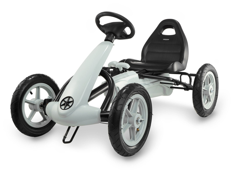 Kart à pédales EVOQUE pour enfants de 5 à 8 ans - gris