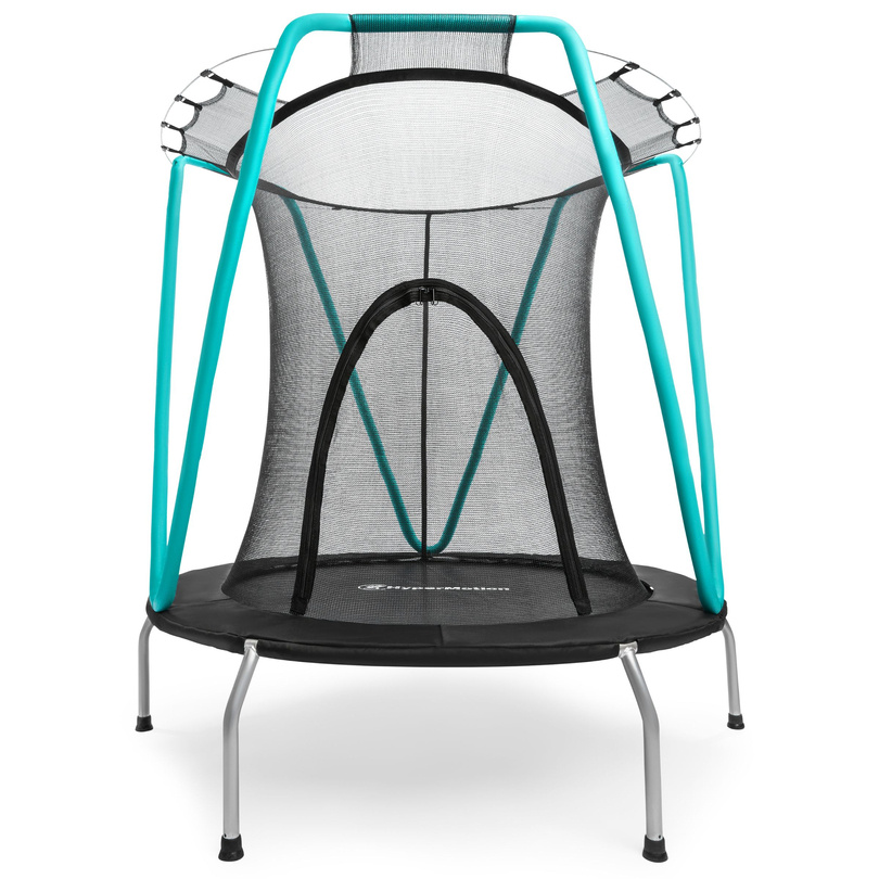 Trampoline menthe 137cm avec filet de protection - pour enfants de 3 à 8 ans - pour la maison et le jardin