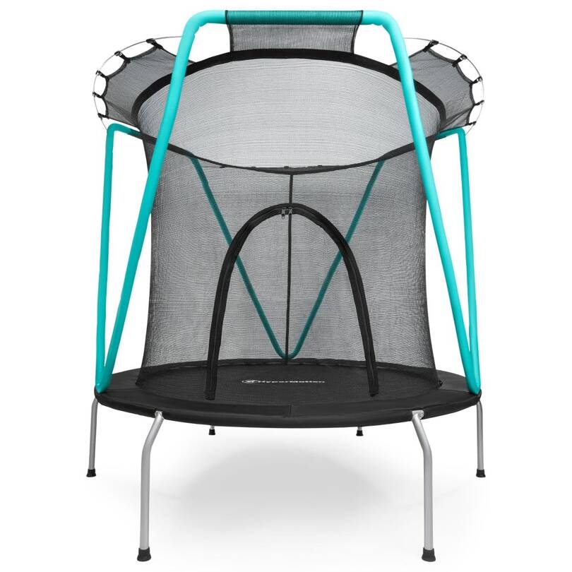 Trampoline menthe 167cm avec filet de protection - pour enfants de 3 à 8 ans - pour la maison et le jardin