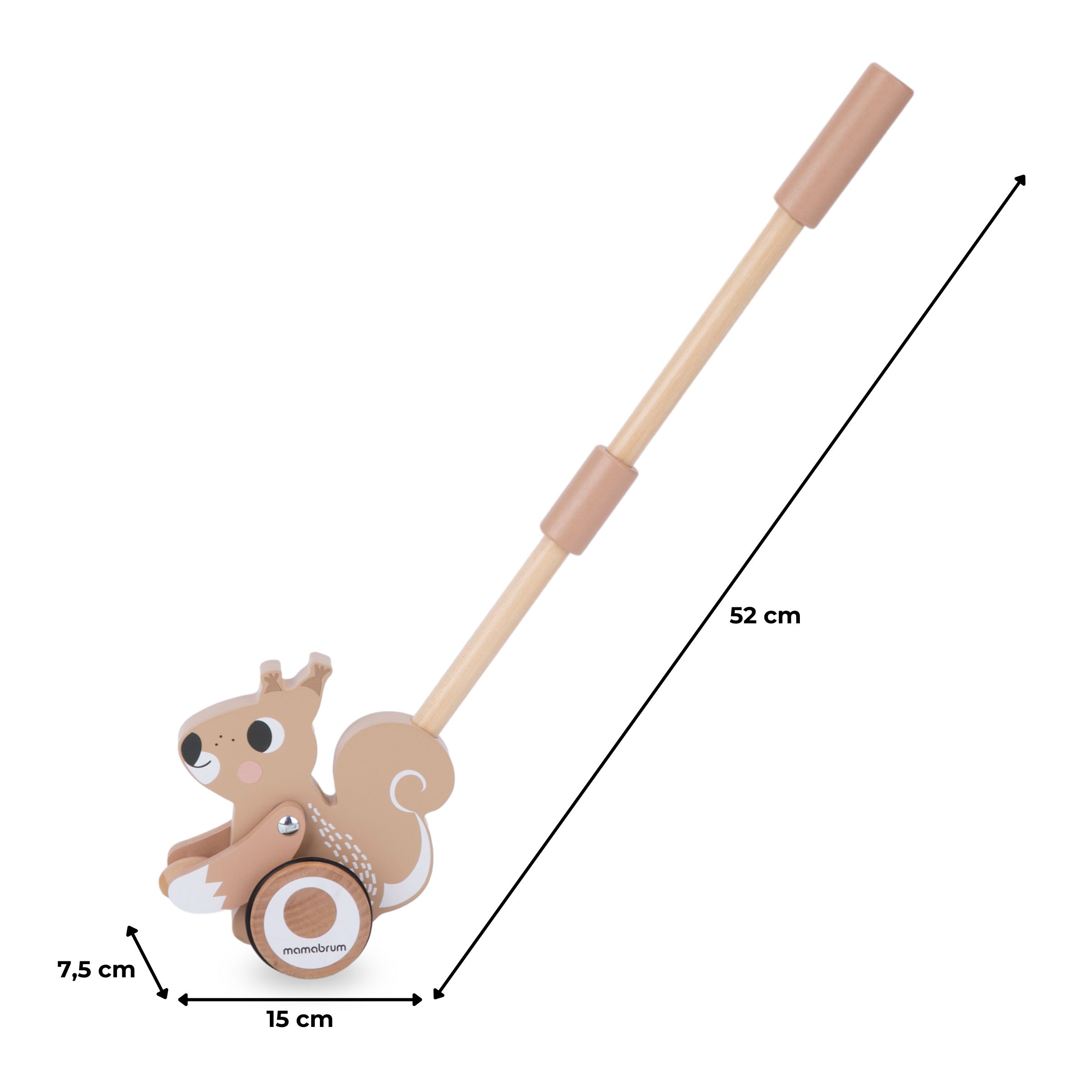 Grand écureuil en bois 15 cm