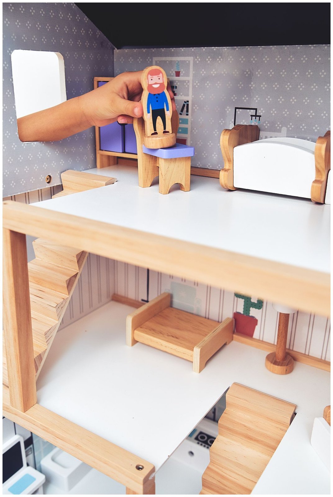 Pebaro Maison de poupées en bois avec meubles support Lot à monter soi-même  en contreplaqué Idéal Fée Maison brut Naturel - Accessoire poupée - Achat &  prix