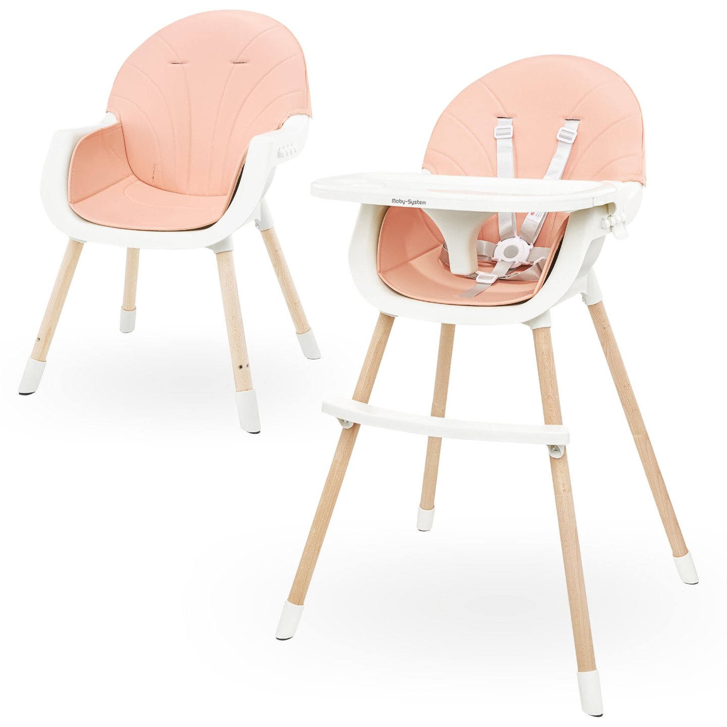 AMELIA 3in1 chaise d'alimentation Moby-Système, rose