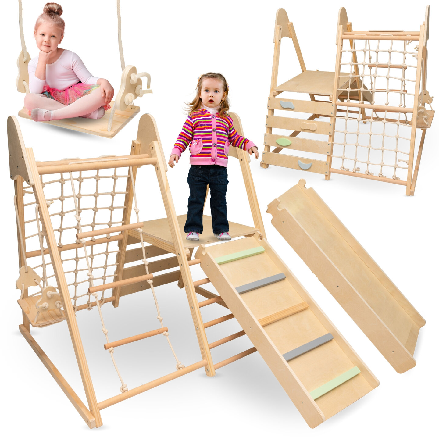 Aire de jeux en bois XL 5in1