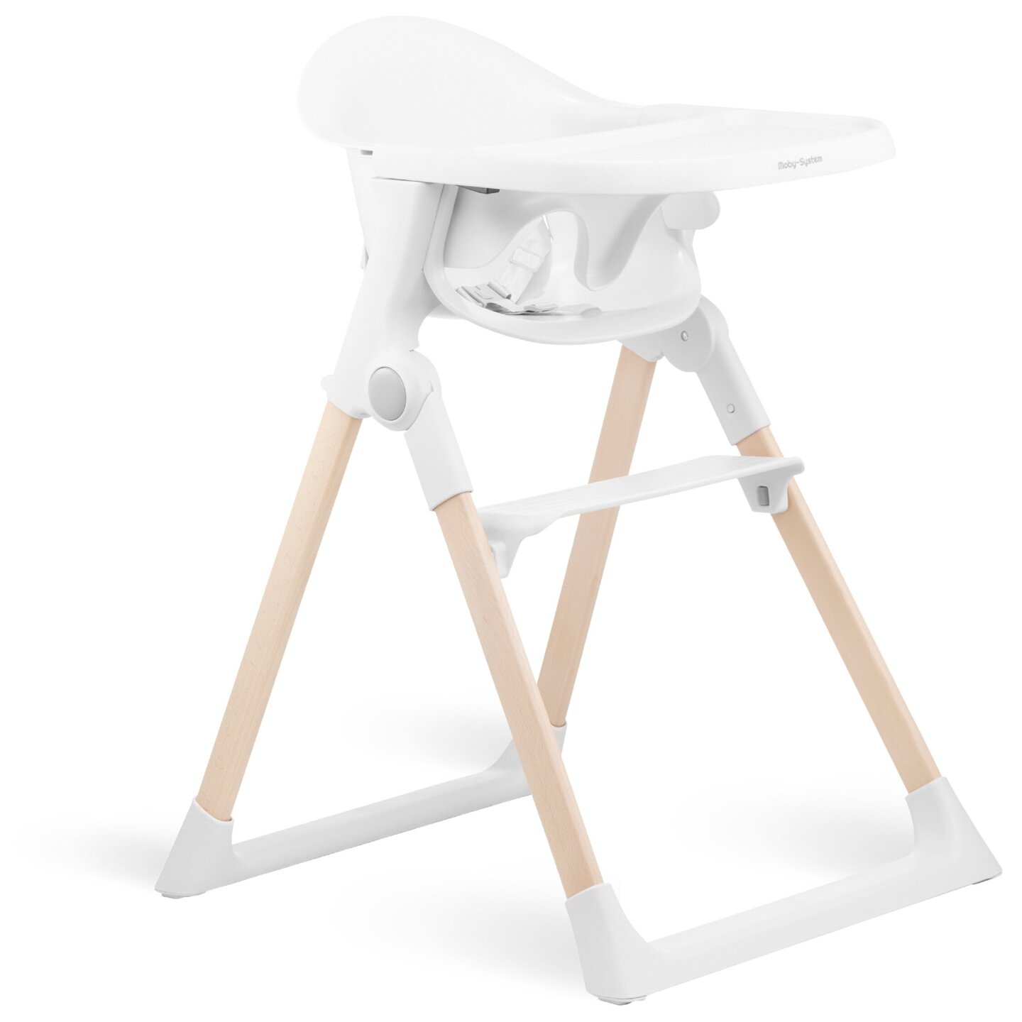 Chaise d'alimentation NINA Moby-Système, pliable, blanc