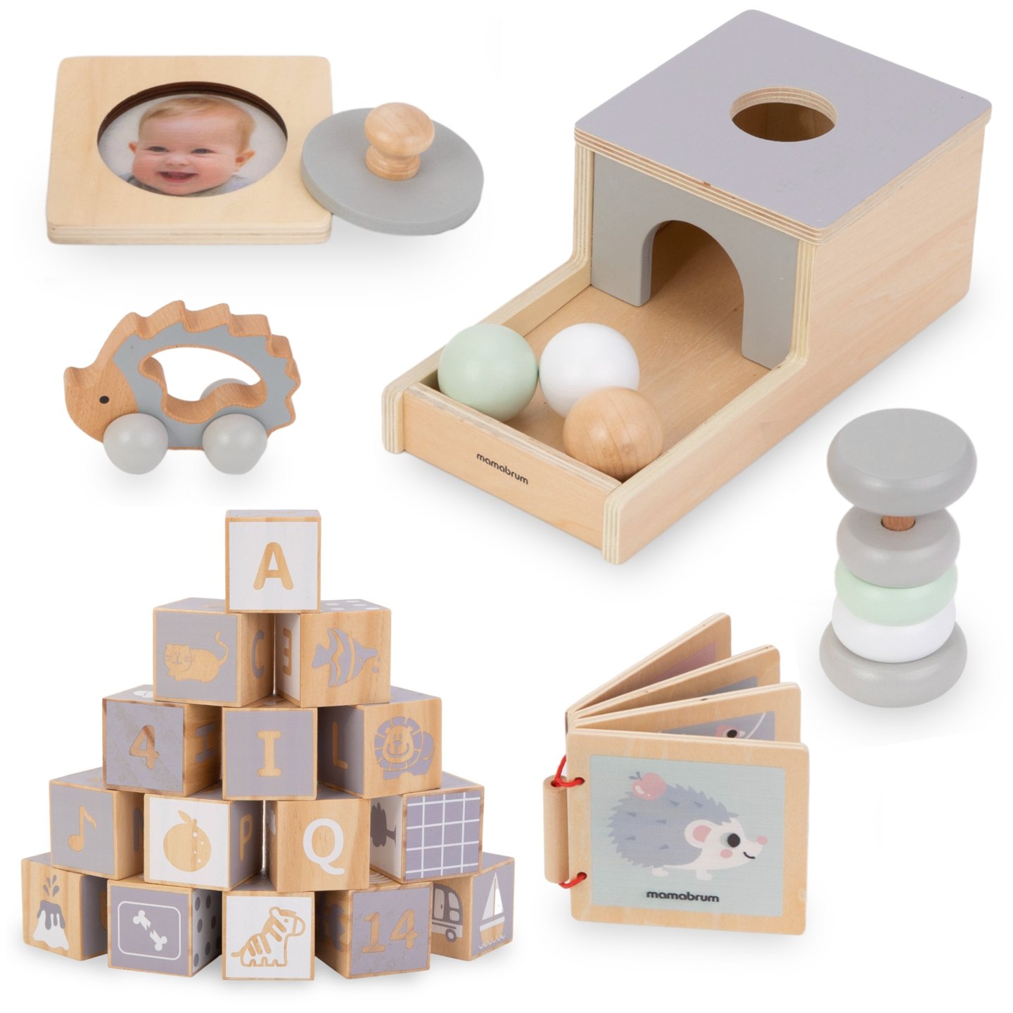 Coffret pédagogique Montessori pour bébé - 6 jouets