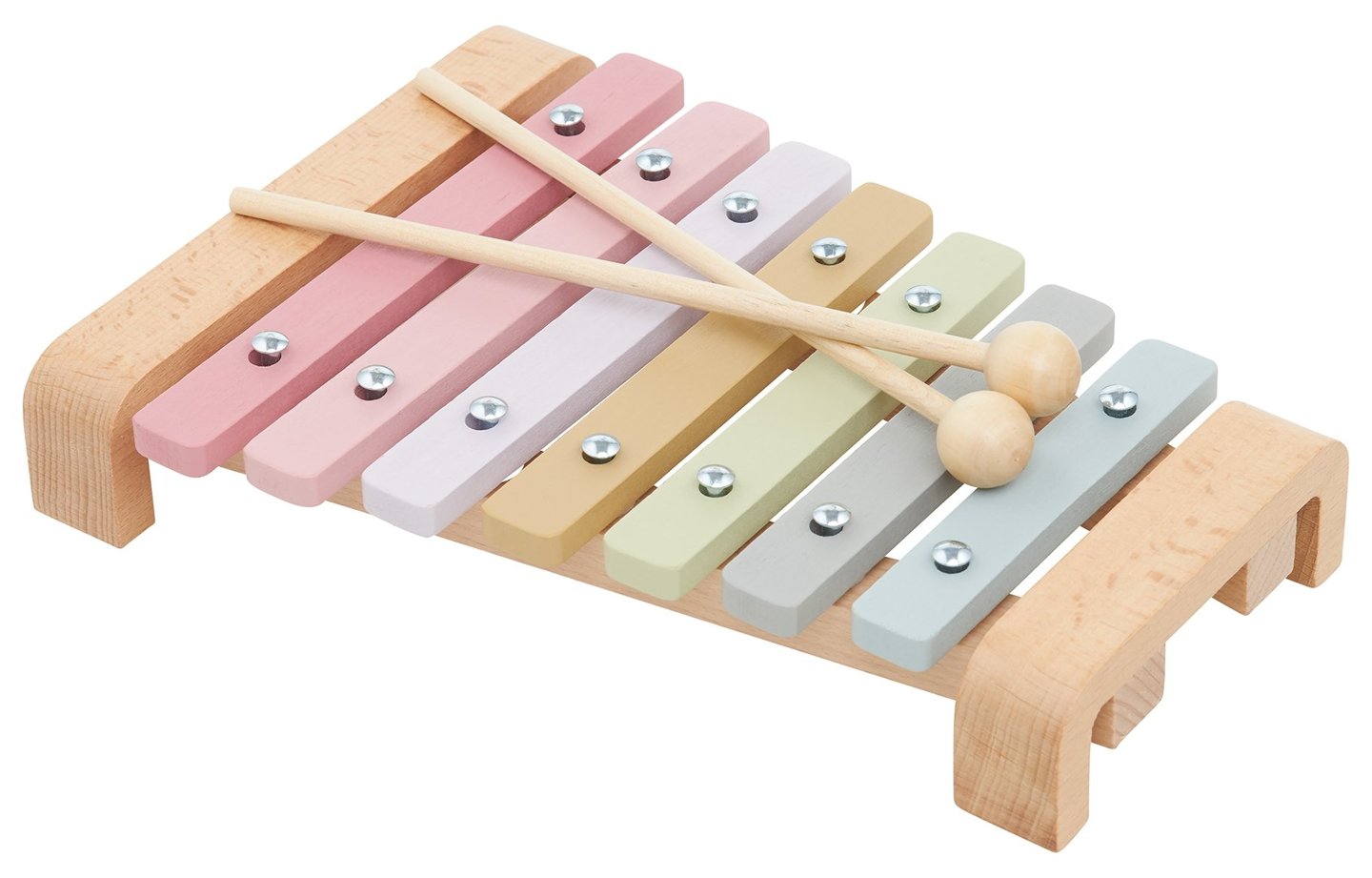 Cymbales en bois - xylophone pour enfants, couleurs de l'arc-en-ciel