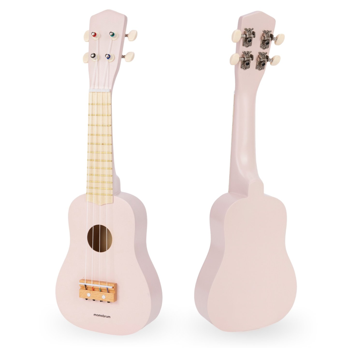 Guitare en bois pour enfants - ukulélé - couleur rose