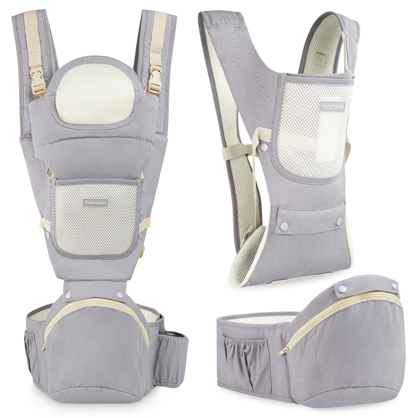 Porte-bébé ergonomique - AMY 10in1 - 0-36 mois, gris