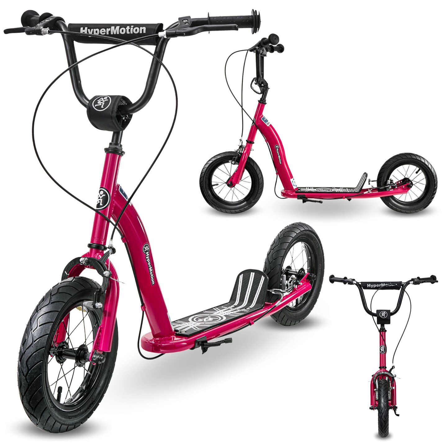 Scooter HyperMotion RUBY 12 (roues gonflables de 30 cm) - fuchsia/magenta