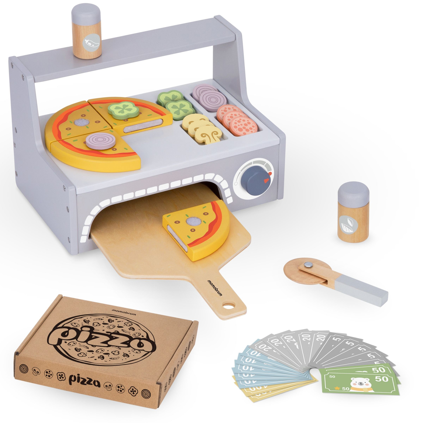 Set de cuisson pour pizza en bois