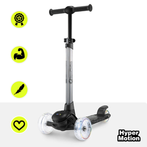 Trottinette d&#39;équilibre HyperMotion BECKY - Éclairage LED RGB, noire