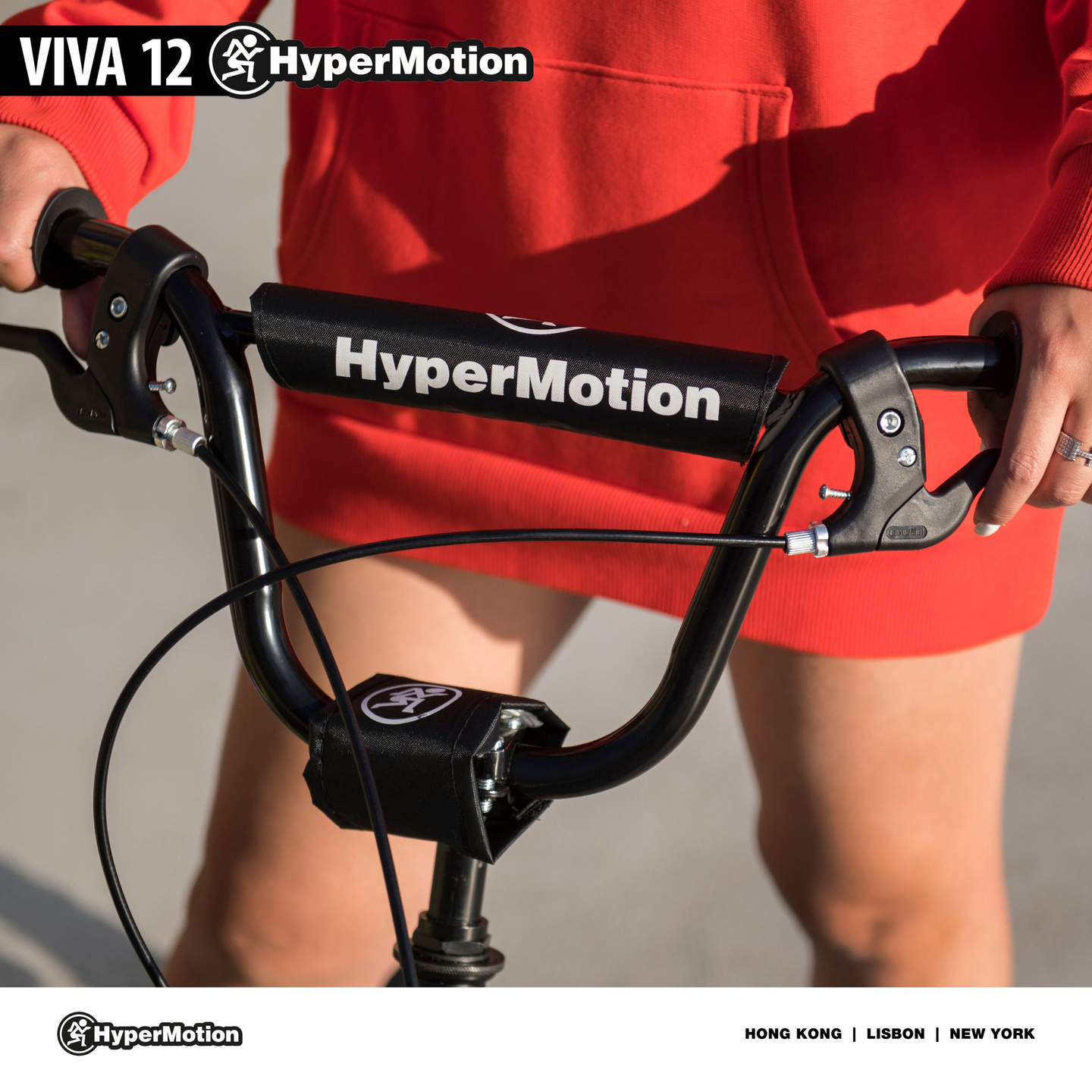 Scooter HyperMotion VIVA 12 (roues gonflables de 30 cm) - Noir