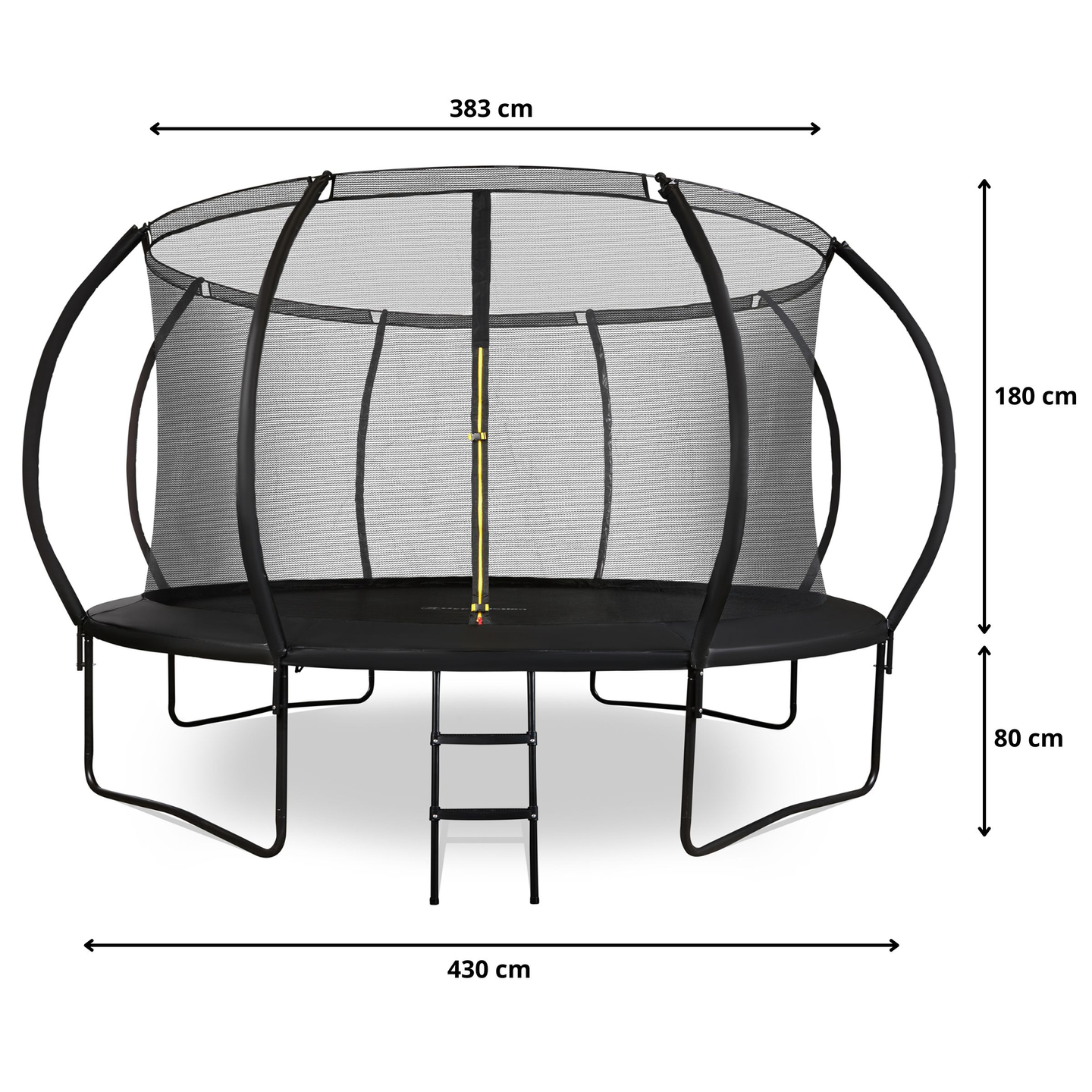 Trampoline de jardin XXXL pour enfants HyperMotion - 430 cm 14FT - avec échelle et filet intérieur - pour la maison et le jardin - 150kg max