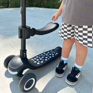HyperMotion LUMI scooter d'équilibre 3-en-1 - plateforme éclairée et roues LED, couleur noire