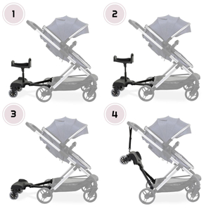 Extension de landau avec siège réglable et système de fixation universel - Moby-System BUGGY2GO
