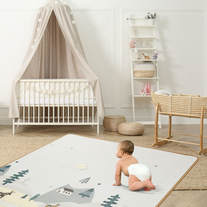 Tapis mousse double face XXL - rouleau 1 CM (forêt et montagne)