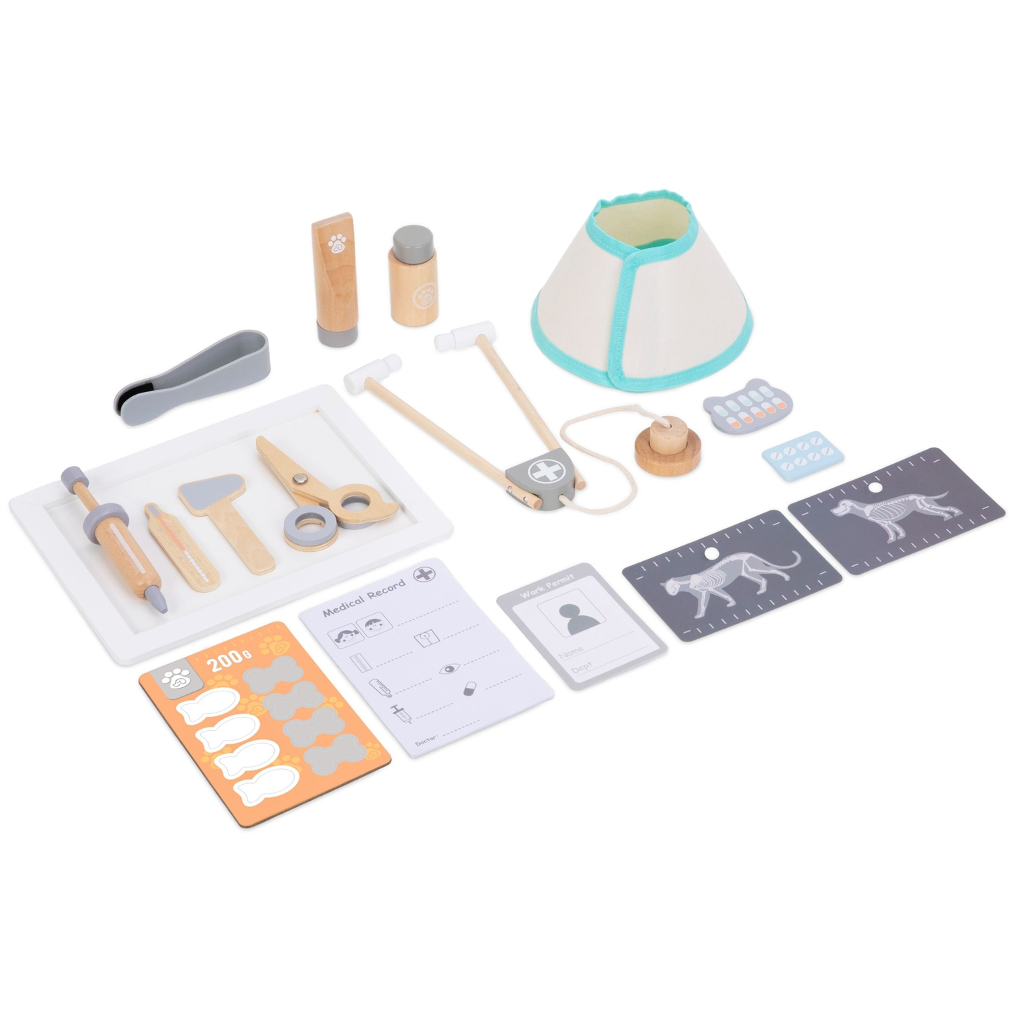 Hôpital pour animaux - set en bois