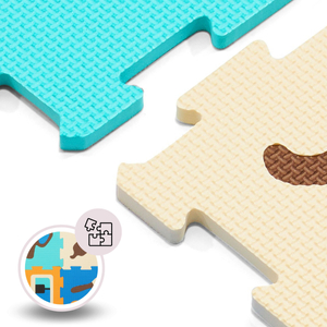 Tapis puzzle éducatif en mousse 90 x 90 x 1cm - mousse EVA - design : instruments