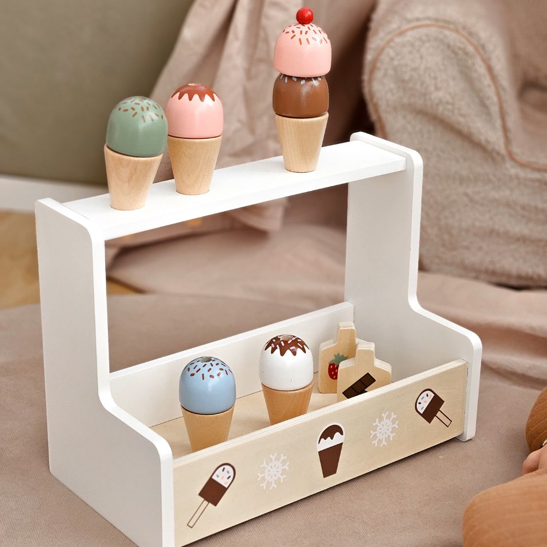 Magasin de glaces en bois - glacier