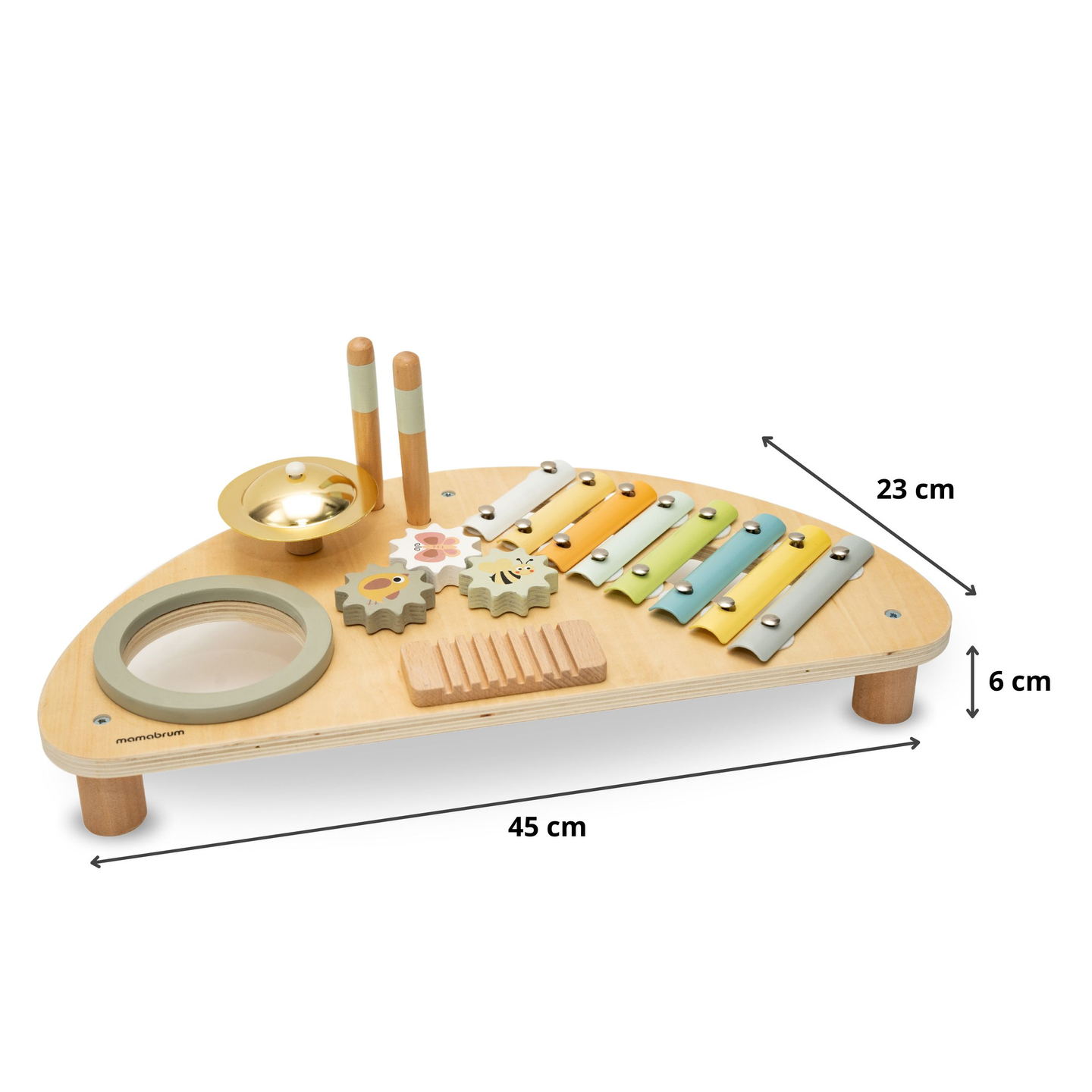 Centre musical en bois pour enfants - table éducative