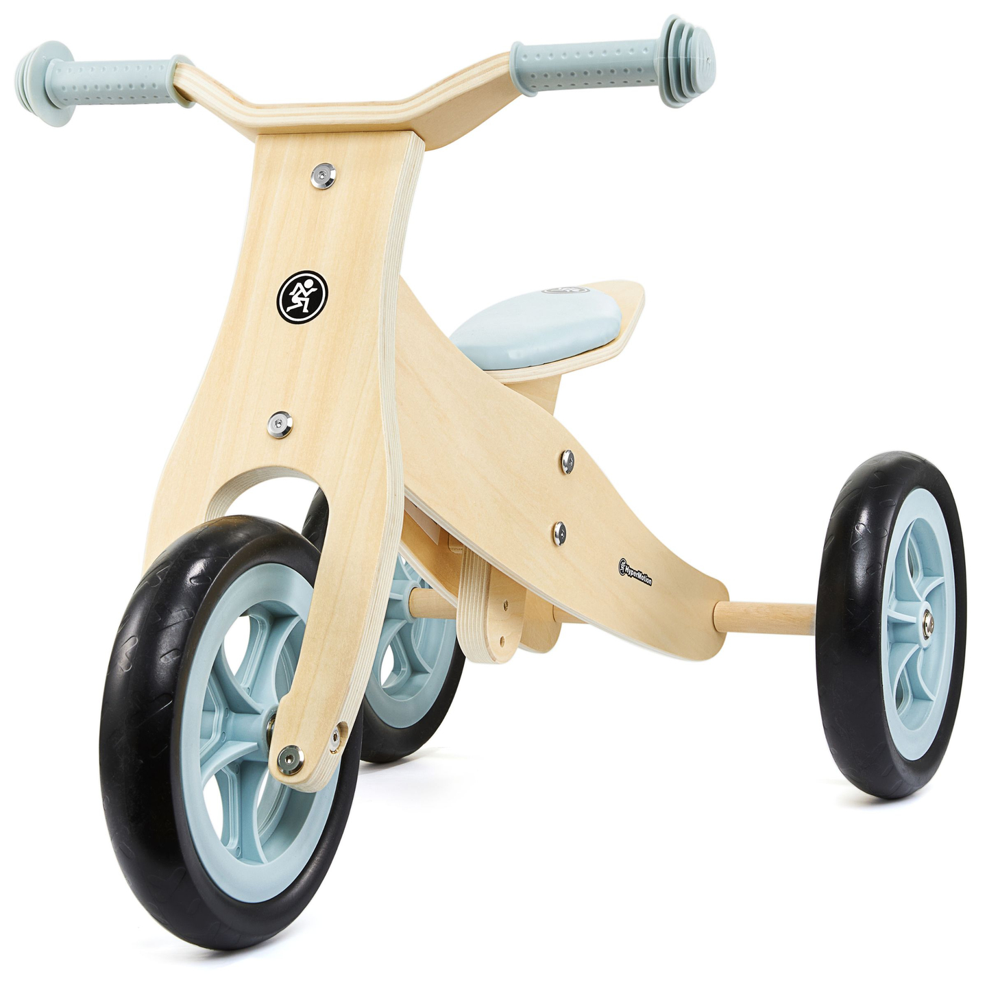 Tricycle et draisienne en bois 2en1 - HyperMotion PERCY - bleu