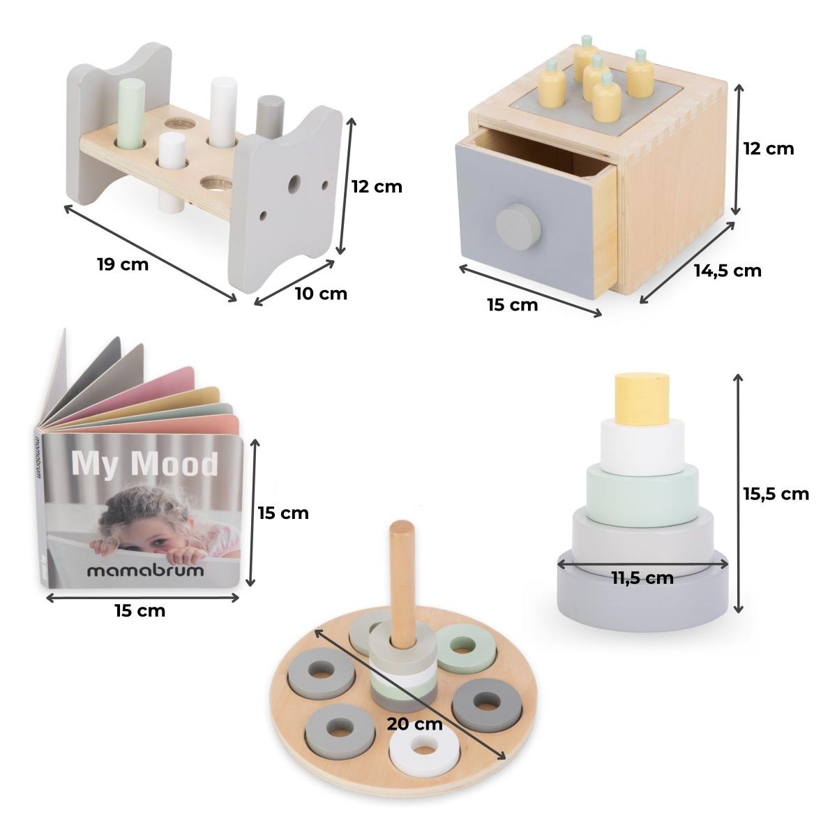 Coffret éducatif Montessori pour jeunes enfants - 6 jouets