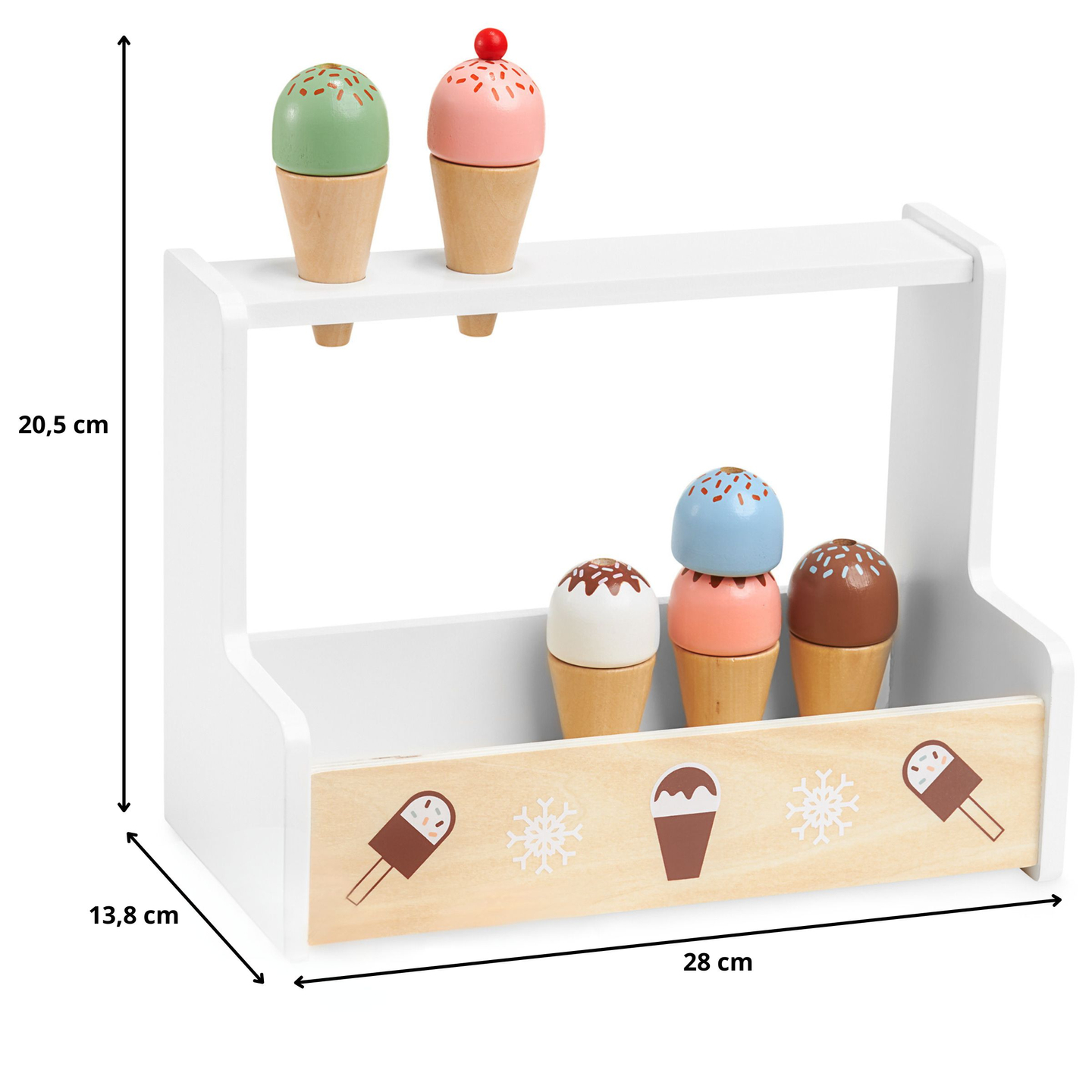 Magasin de glaces en bois - glacier