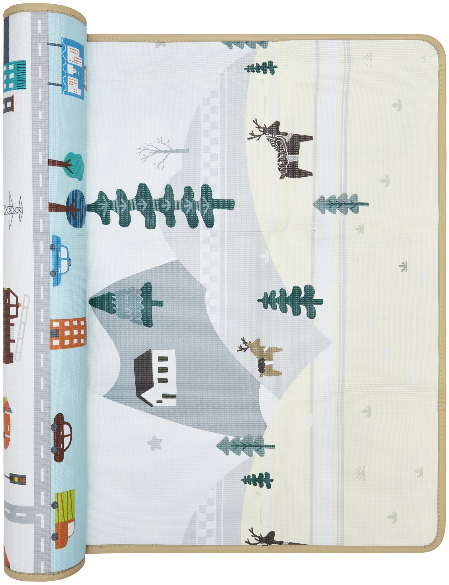 Tapis en mousse double face - fairyland / winter town