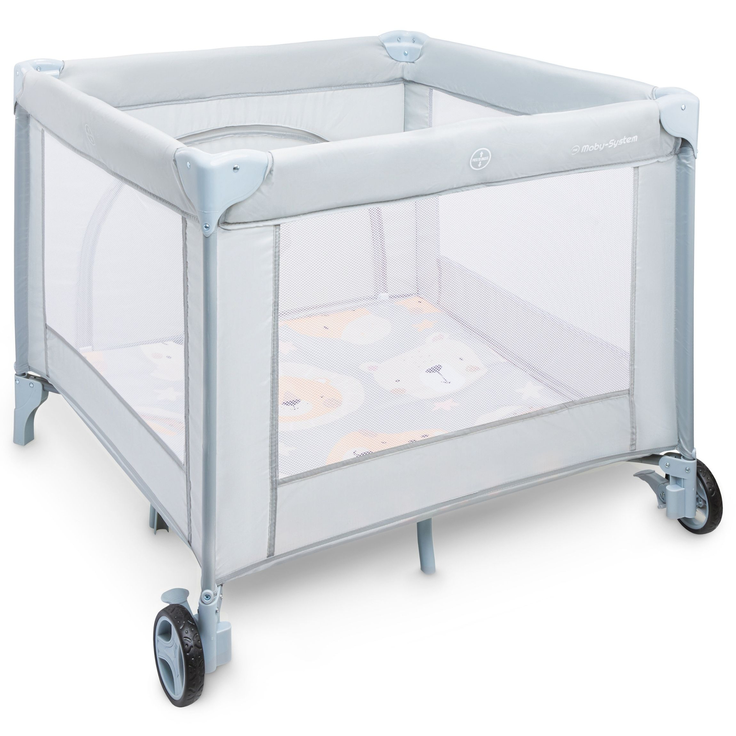 Parc pliant, lit de voyage pour bébé avec matelas et sac de transport - Teddy Bear