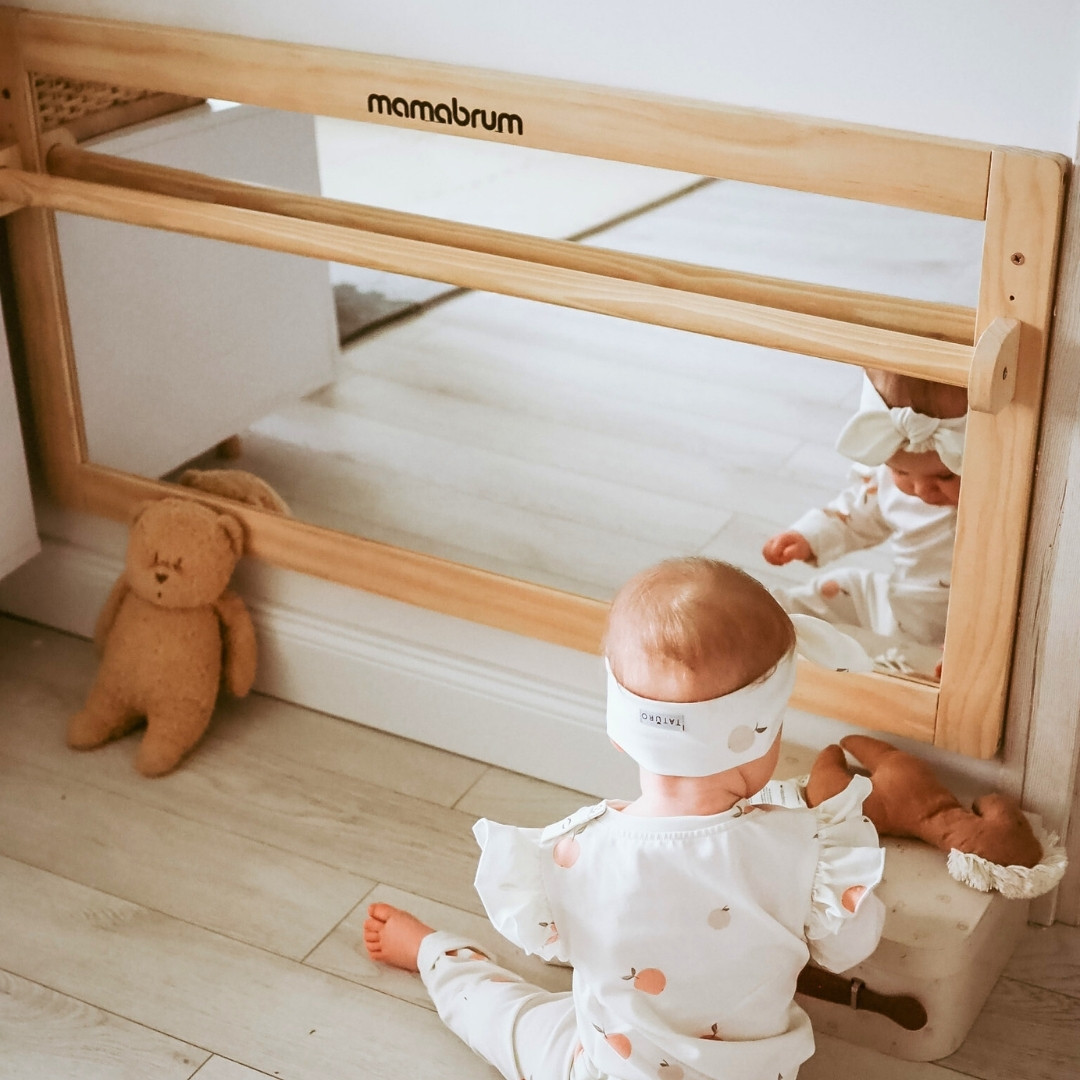 Miroir pour bébé avec poignée réglable - Montessori