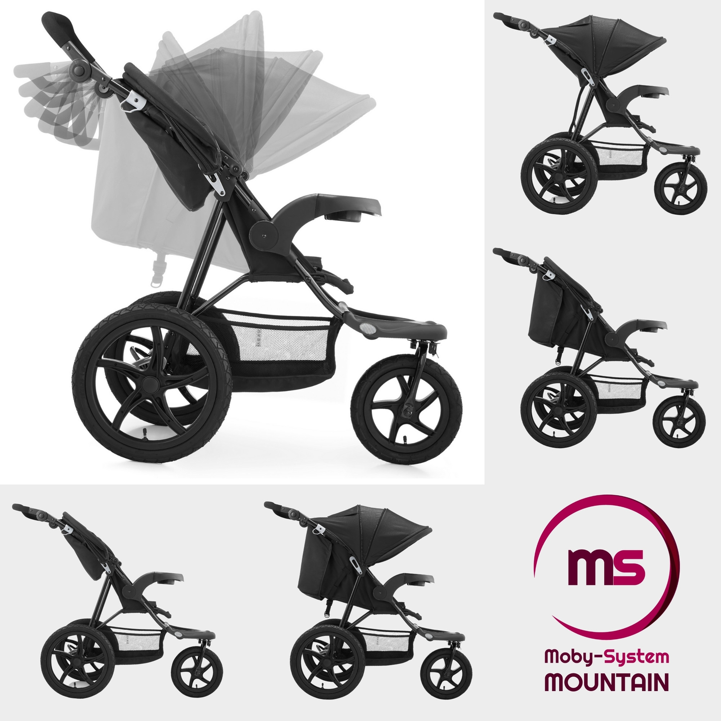 Poussette pour bébé+space0m+ Moby-System MOUNTAIN
