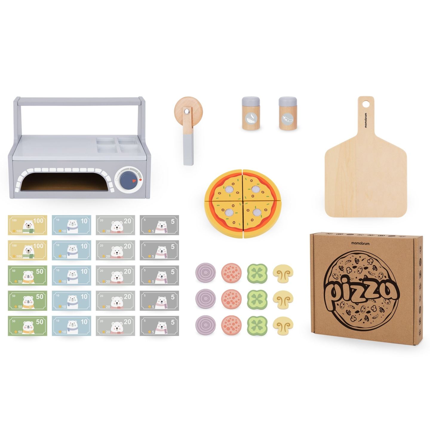 Set de cuisson pour pizza en bois