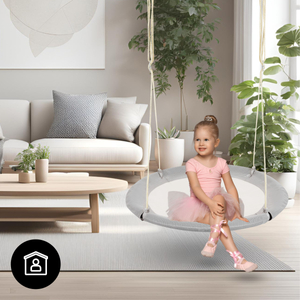 Balançoire nid de cigogne HyperMotion - diamètre 100 cm, couleur grise