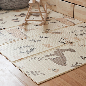 Tapis en mousse pliable double face 180 x 120 x 1 cm - Forêt Magique/Rues d'Automne - bohème