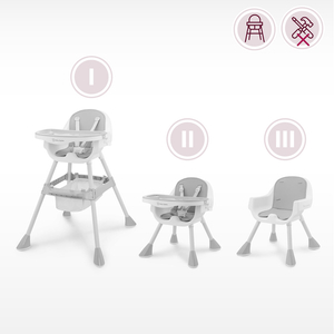 Moby-System Magnolia 2-en-1 chaise haute réglable - gris