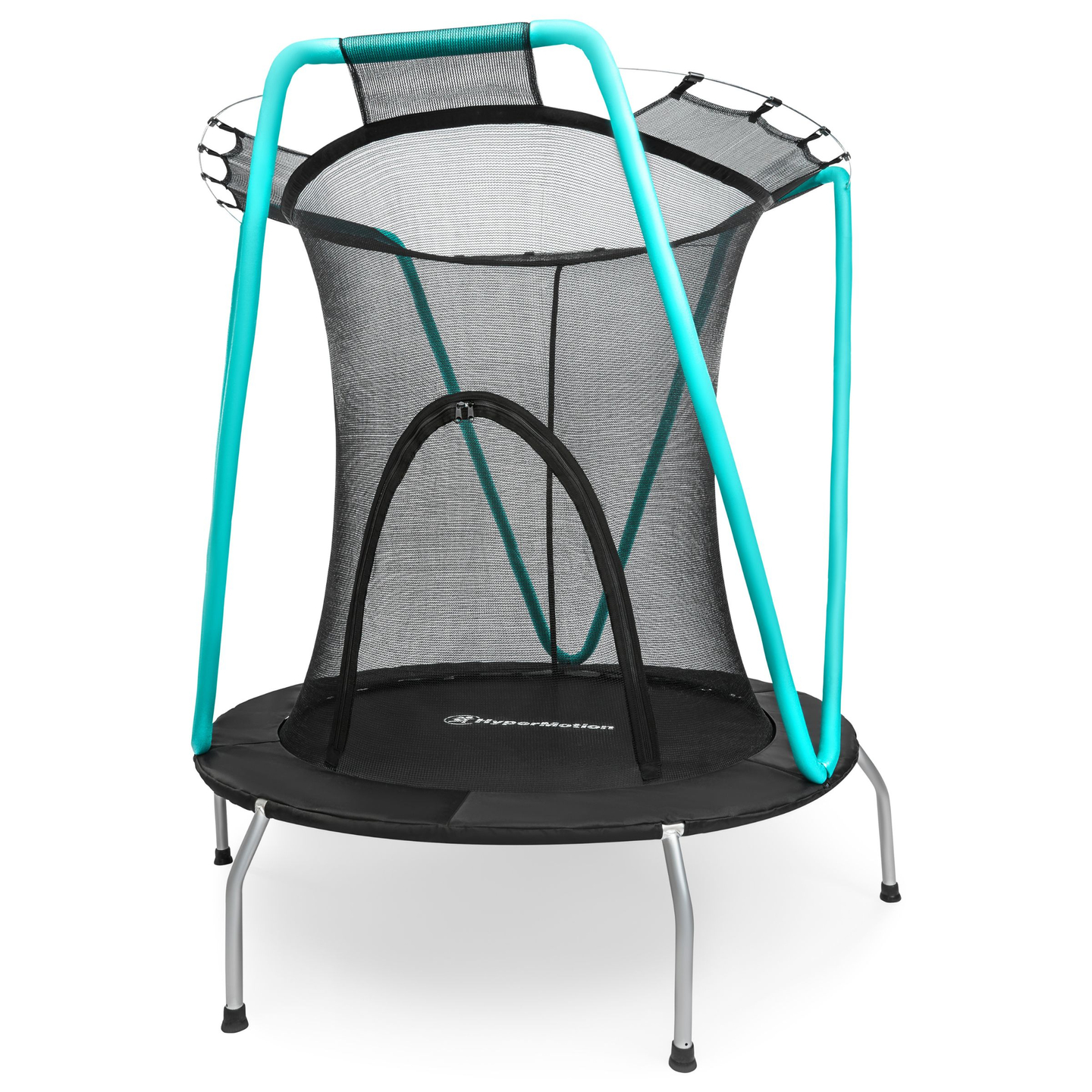 Trampoline menthe 137cm avec filet de protection - pour enfants de 3 à 8 ans - pour la maison et le jardin