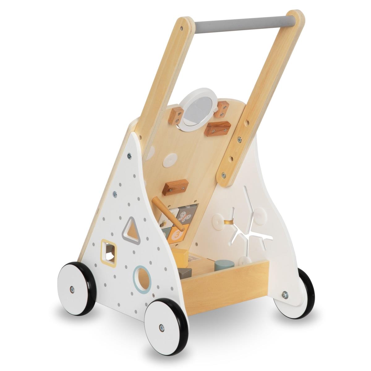 Marcheur éducatif en bois 8in1 / pousse-bébé - tableau de manipulation