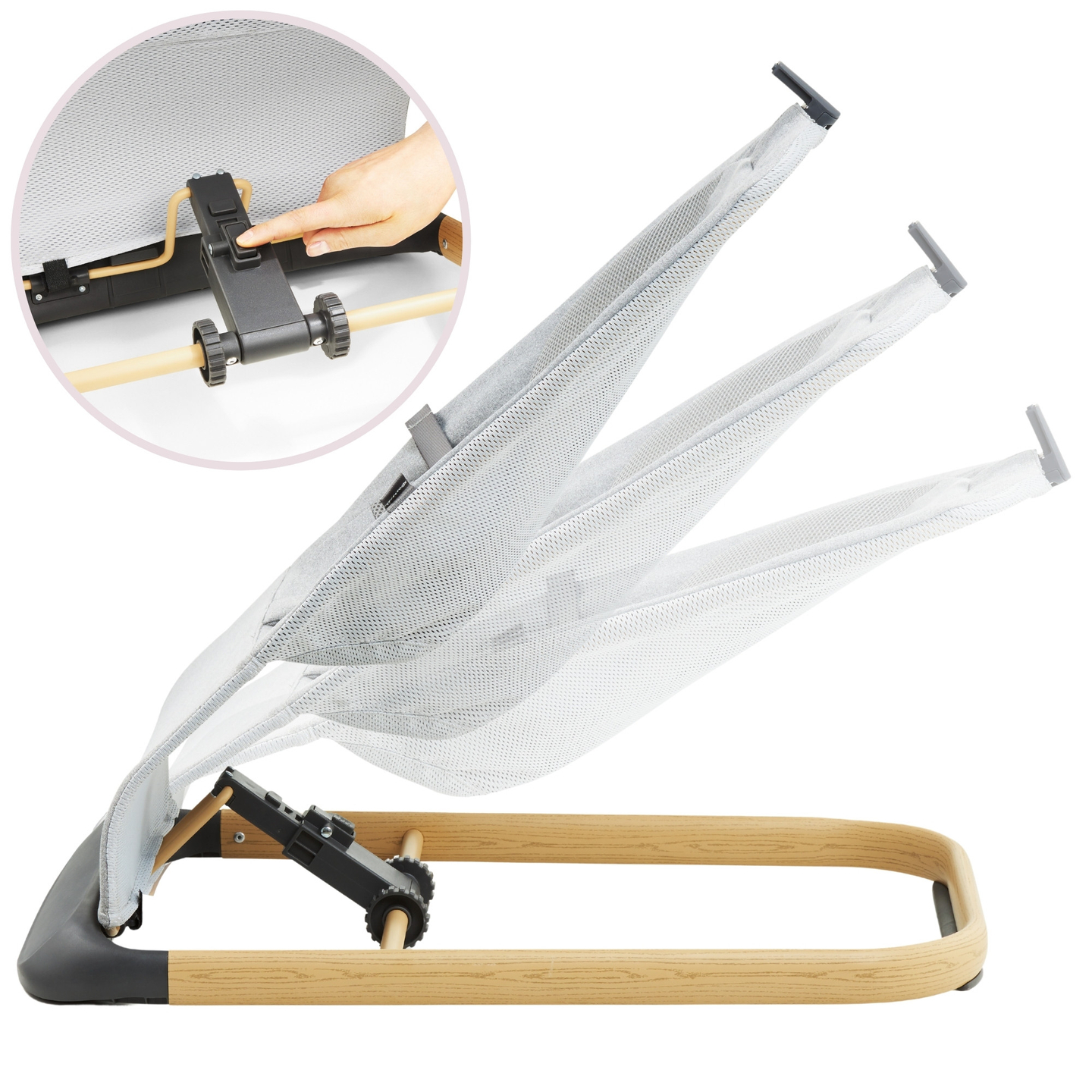 Fauteuil à bascule 2-en-1 Moby-Système LILY - gris