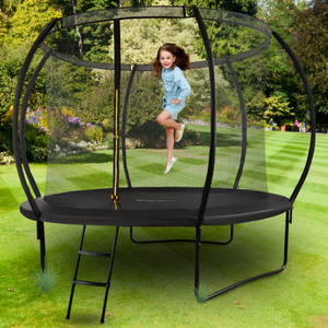 Trampoline de jardin XL pour enfants HyperMotion - 305 cm 10FT - avec échelle et filet intérieur - pour la maison et le jardin