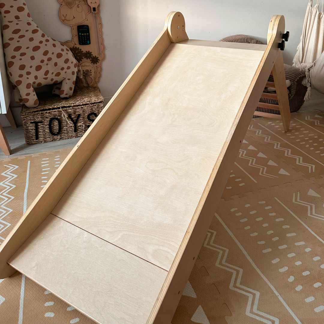 Toboggan en bois avec échelle pour enfants