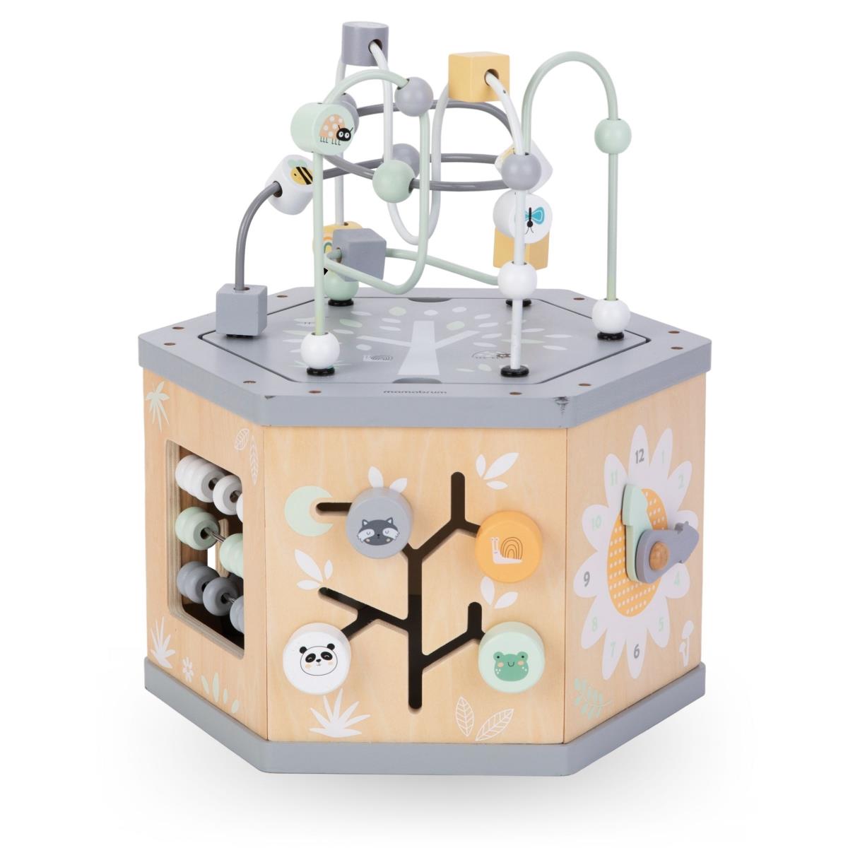 Cube éducatif interactif en bois 7 en 1 - boucle moteur