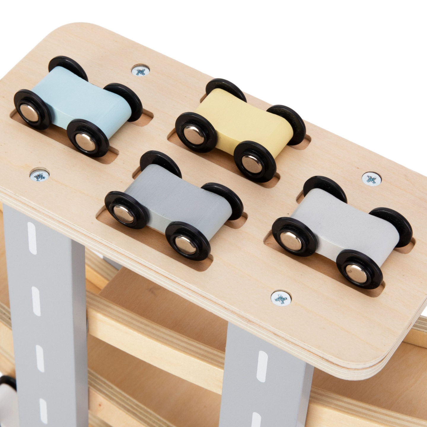 Piste en bois - toboggan pour voitures - 6 étages