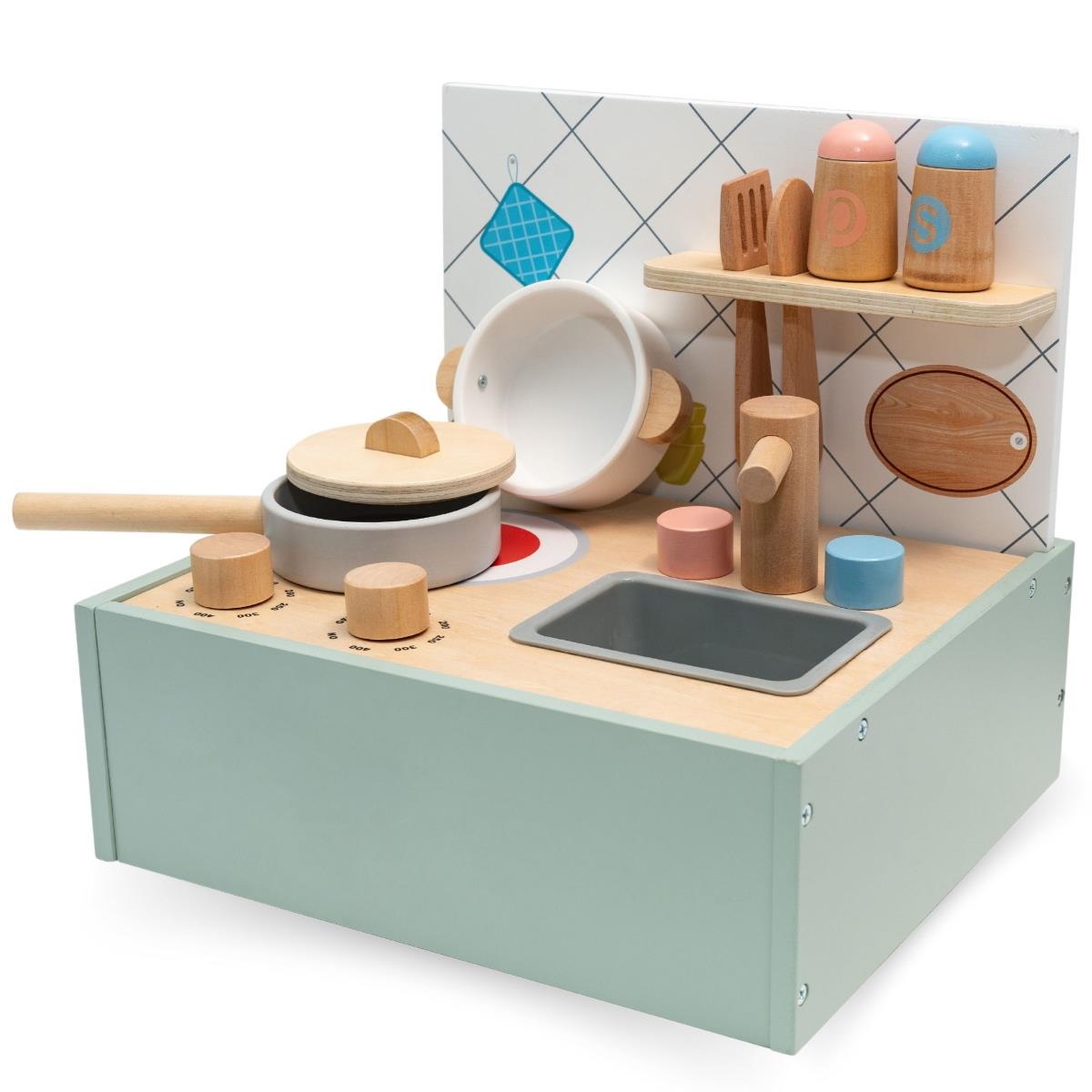 Mini cuisine en bois avec accessoires - pliable