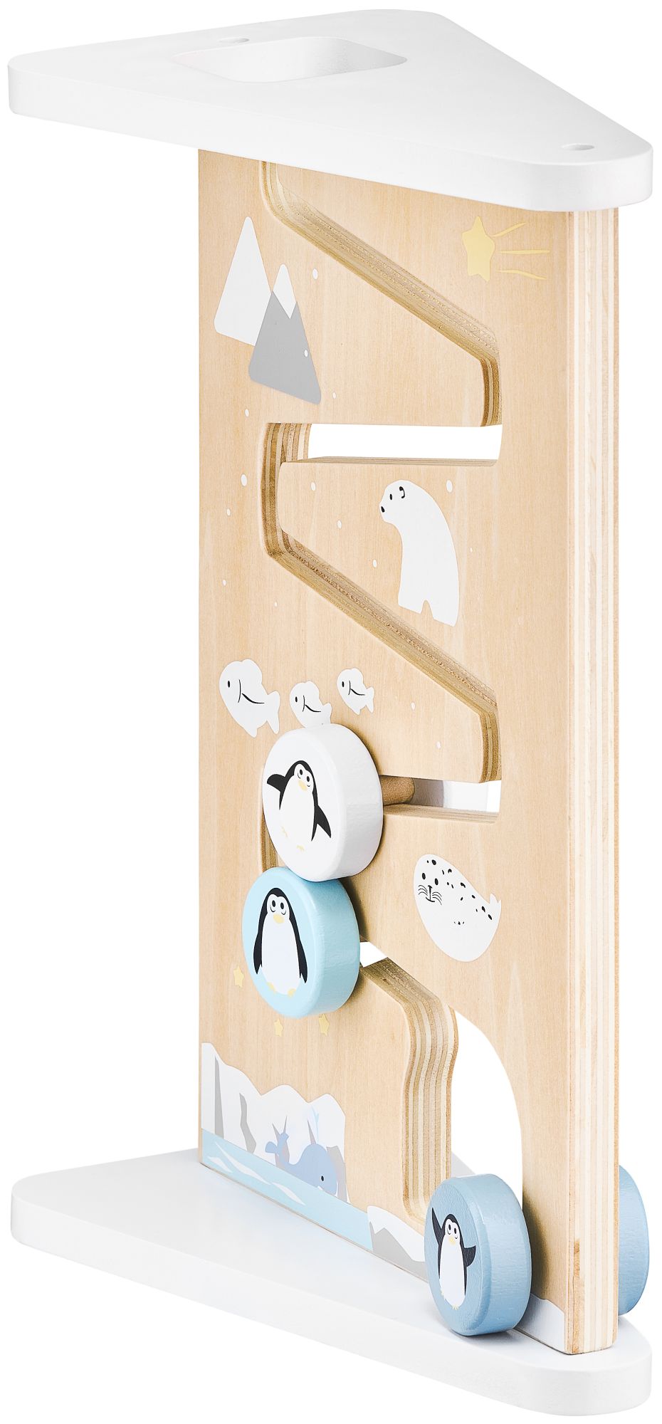 Planche de manipulation sensorielle en bois à deux faces